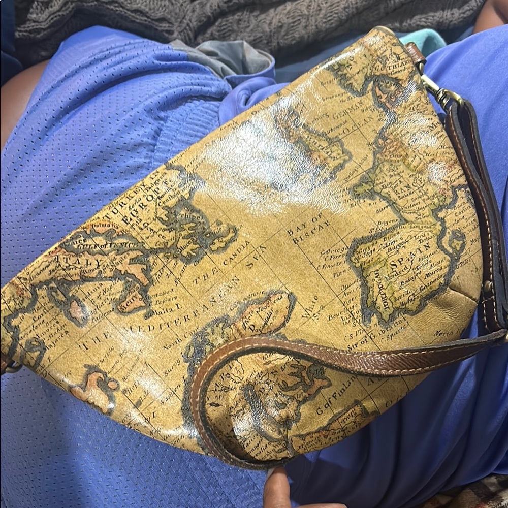 Vintage Map Print Clutch
